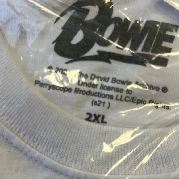 DAVID Bowie Pride White Short Sleeve Graphic Tee Rainbow 1X & XXL - Picture 8 of 8